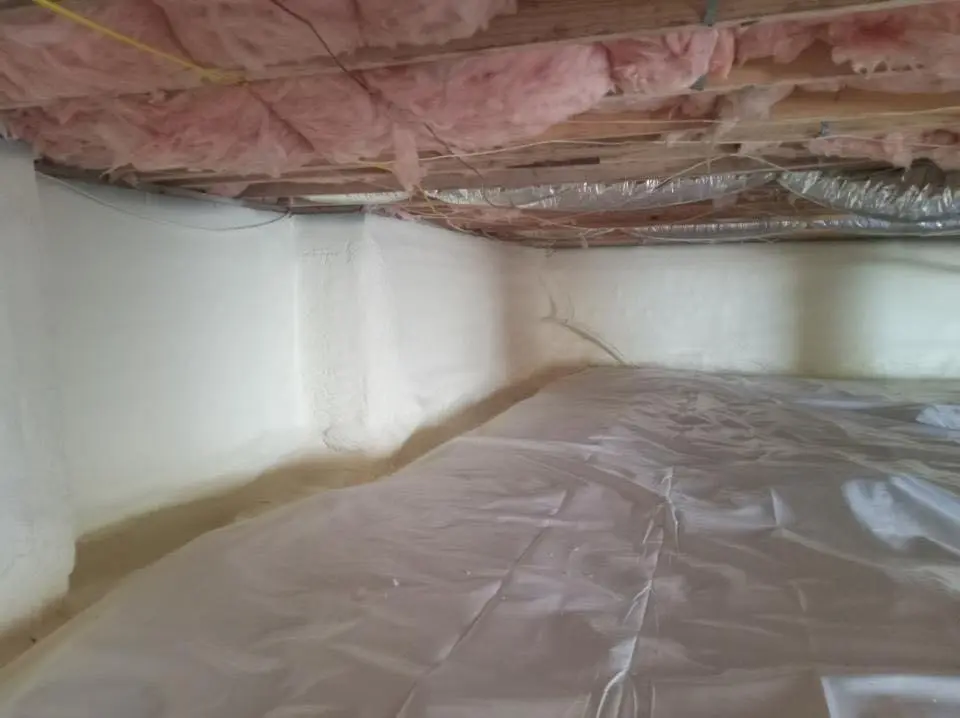Crawl space encapsulation with closed-cell spray foam for Attic Insulation in Centerville